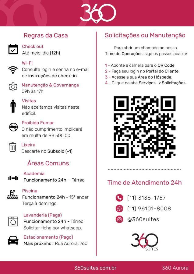 360 Suites Aurora Republica - Apartamentos Mobiliados São Paulo Eksteriør bilde